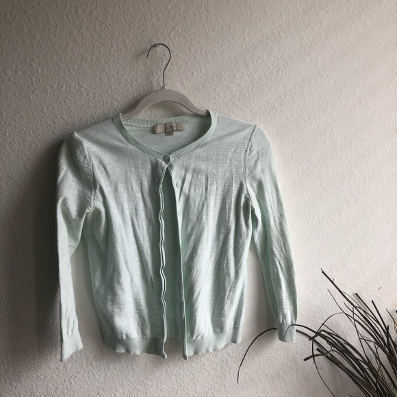 Loft xsmall light sage green aqua cardigan - Picture 7 of 7